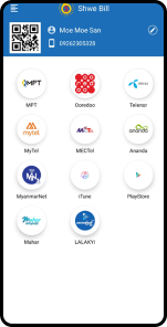 Shwe Bill bill-payment screen